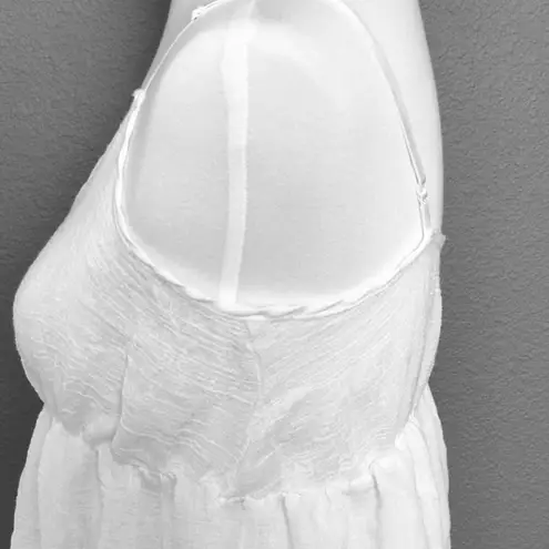 White Tank Top Nella Fantasia M Fringe Pompom Trim Size undefined