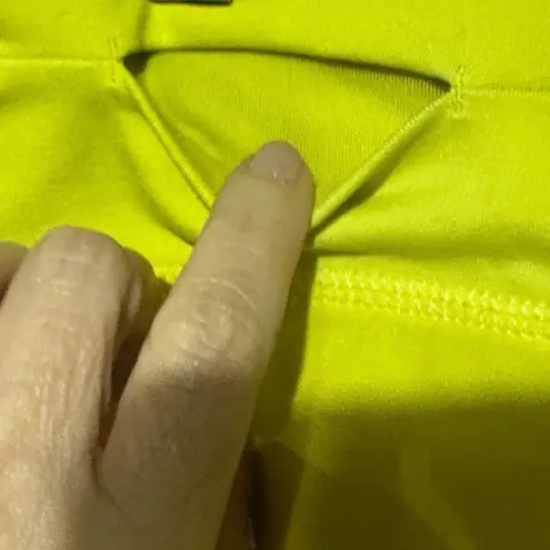 CALIA by Carrie Underwood Yellow Athletic Shorts with Flouncy Design Medium