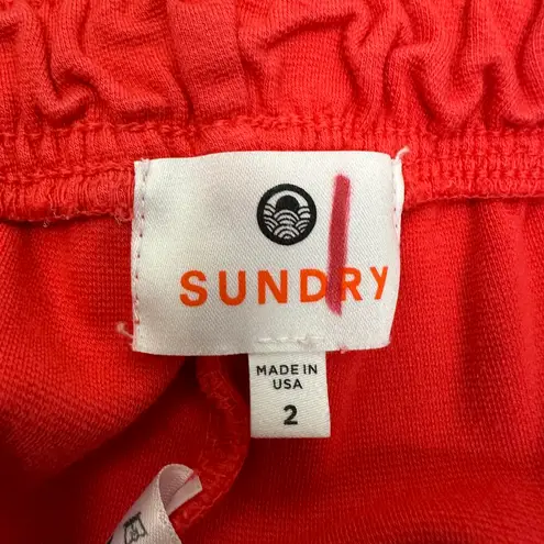 Sundry Elastic Waist Drawstring Adjustable Side Pockets Casual Shorts Size 2