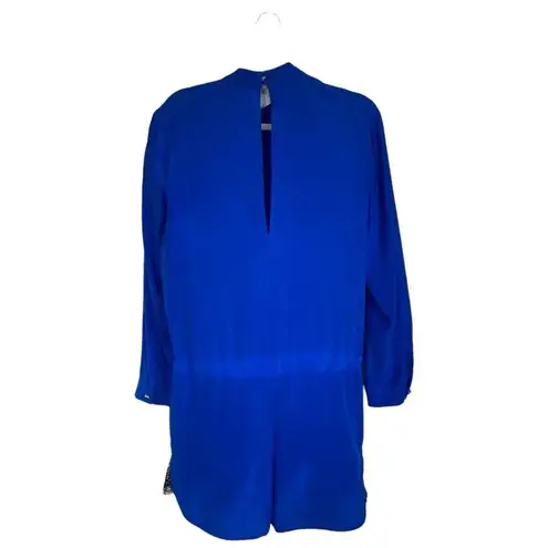 Karina Grimaldi Paolo Romper Cobalt Royal Blue Silk Size Small Lace Revolve