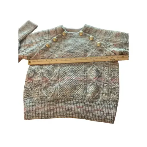 Veronica Beard Adelaide Crew Neck Full Sleeve Sweater S Merino wool/ Alpaca Gray