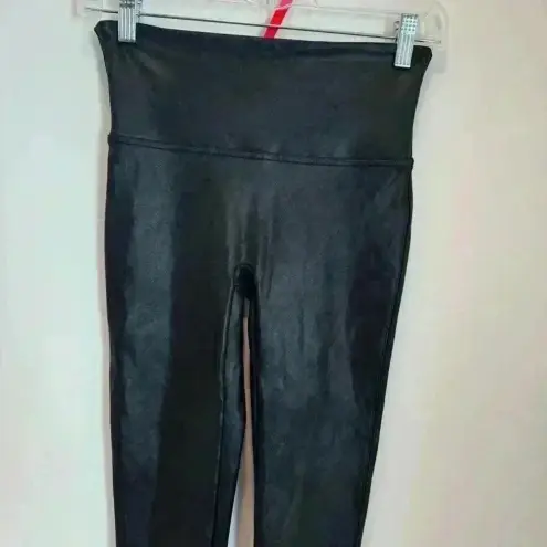 Spanx  Faux Leather Black Leggings Women’s Size M