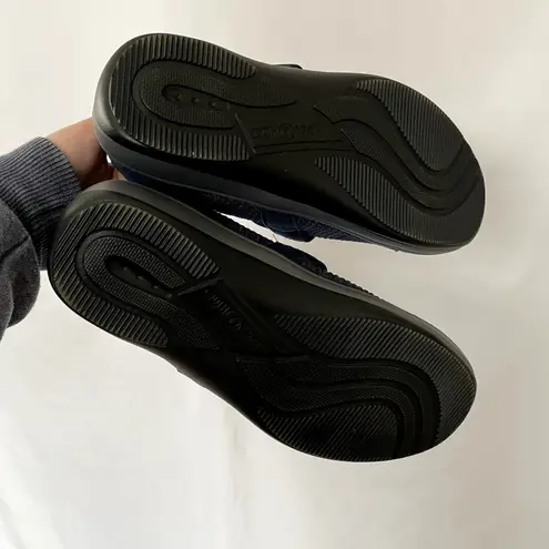 Orthofeel quincy blue knit sneaker shoes comfort velcro strap women's 8 x