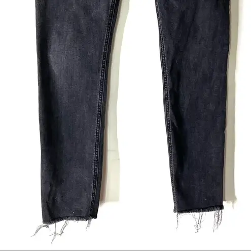 Acne Studios Climb Skinny Jeans Used Black Raw Hem Altered 30