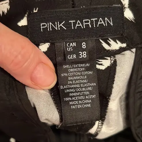 Pink Tartan Black & white pants w/ belt loops, front & back pockets Size 8
