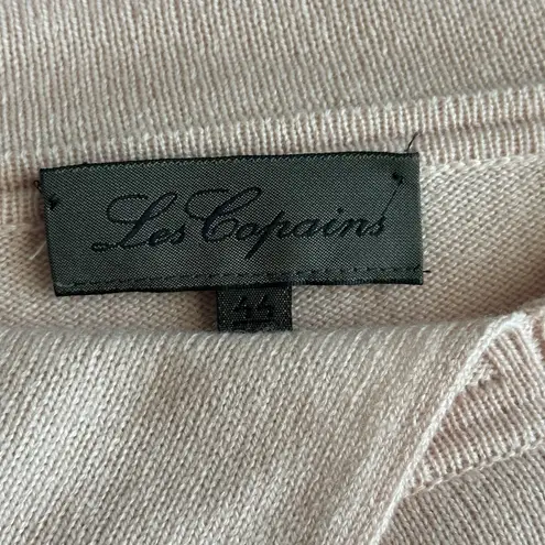 LES COPAINS Pale Pink Wool, Silk Cashmere Collared Knit Sweater Sz: 44 M (b40) Size M - Image 5