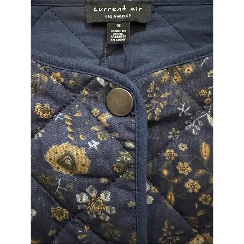 Current Air Anthropologie 100% Cotton Floral Print Quilted Jacket Size S
