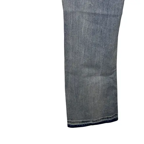 Dollhouse Women's Jeans High Rise Flare Distressed Light Wash Denim Sz. 30 NWT