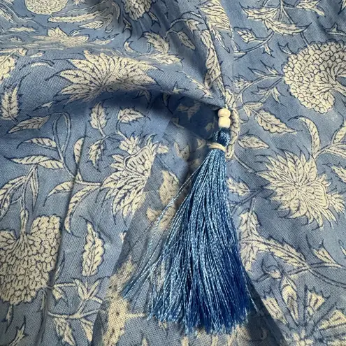 Ro’s Garden Blue Floral Kimono Cotton Maxi Dress M/L Size undefined