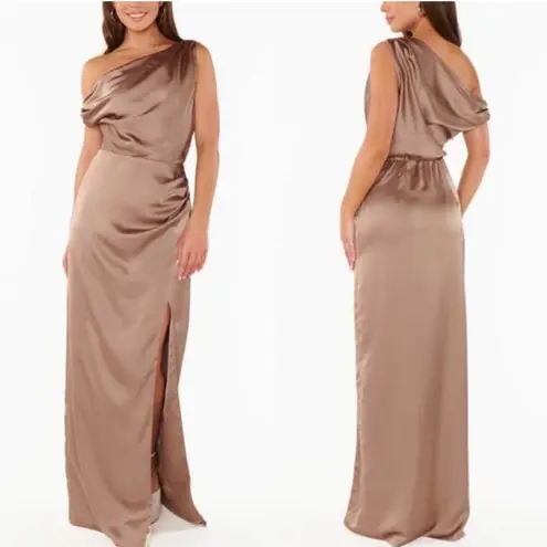 Show Me Your Mumu  Jodie Dress in Dune luxe satin size xxs bridal bridesmaid