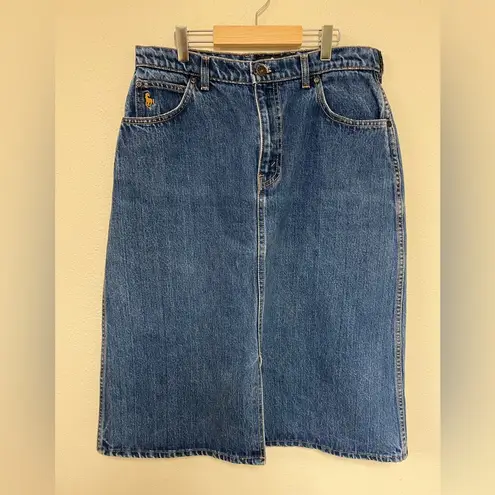 Hunt Club Classic Denim Skirt Vintage Split front skirt Unsized READ