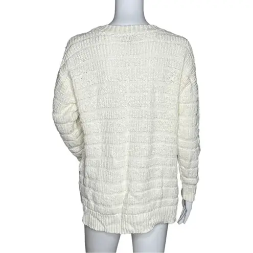 Marled Reunited Clothing Sweater Womens Medium Ivory Chunky Knit Neutral Minimal