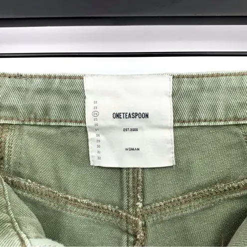 One Teaspoon NWT  Streetwalkers Jeans Green Denim 24