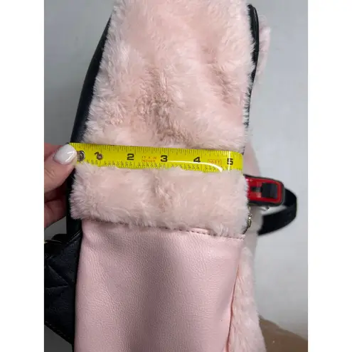 Luv Betsey Johnson Backback Plush Large Blush Pink Fuzzy Unicorn Tote Bag Purse thumbnail 10
