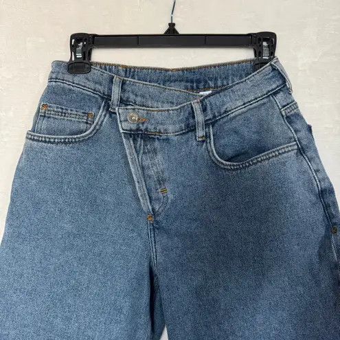 Collusion Jeans Women 28 Petite Baggy High Rise Denim Wide Leg 90s Y2K Streetwear Blue