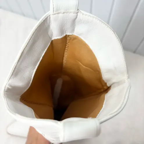 White Western Cowgirl Faux Leather Boots Size 5