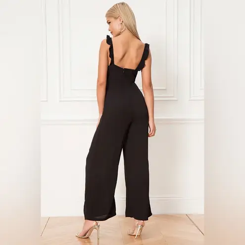superdown  Victoria Ruffle Sleeveless Jumpsuit In Black