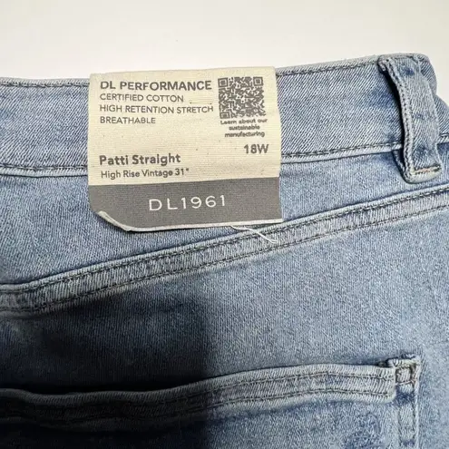 DL1961  NWT Women's Patti Straight High Rise Vintage31 Ankle Jeans Sz 18W Droplet