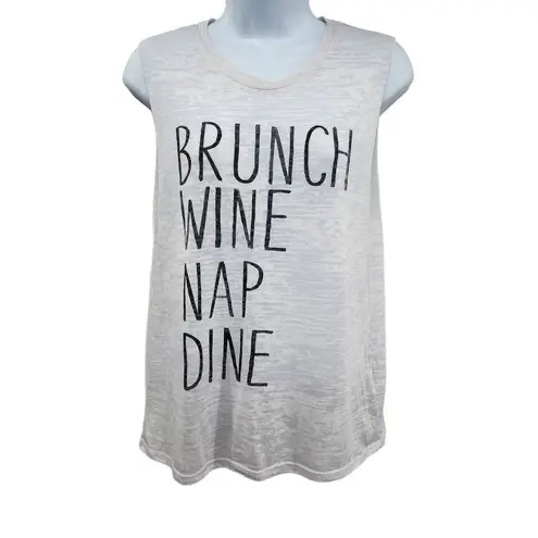 Nation Ltd Jen Menchaca Camden Brunch Burnout Graphic Tank Top T-Shirt Top