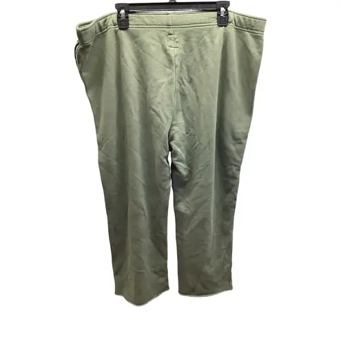 Aerie  Size XXL Olive Green Elastic Waist Crop Pants with Pockets. New No Tag - Image 3
