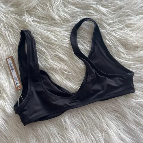 SKIMS Swim Plunge Bikini Top Onyx Size Medium