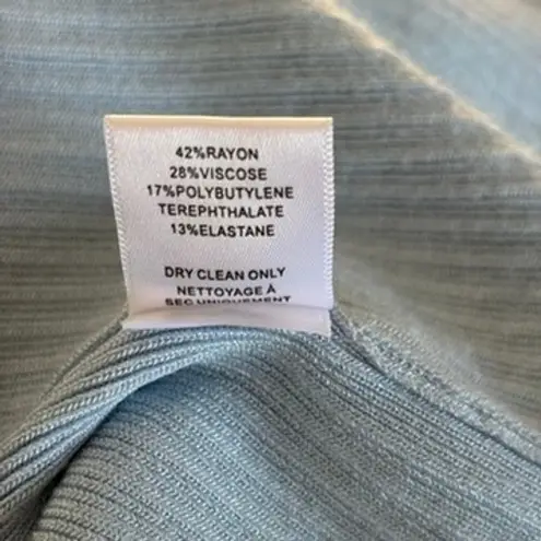 Bailey 44 Midi Dress Sz XS Light Blue Ribbed Bodycon Halter Indie Stretch