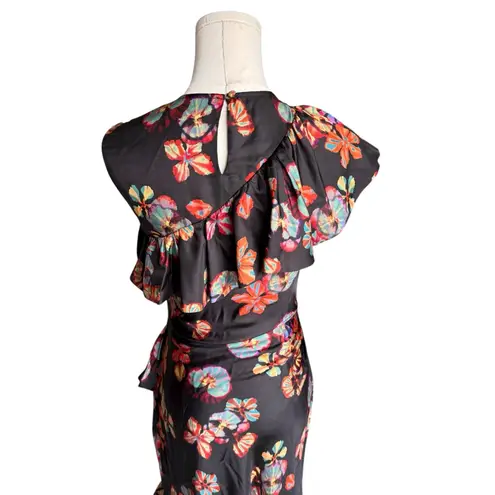 Ulla Johnson - Candace Ruffled Floral Silk Mini Dress in Lune Sz 4