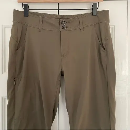 prAna  Halle Cross Functional Pants Slate Green Sz 8 Outdoors Water Repellent