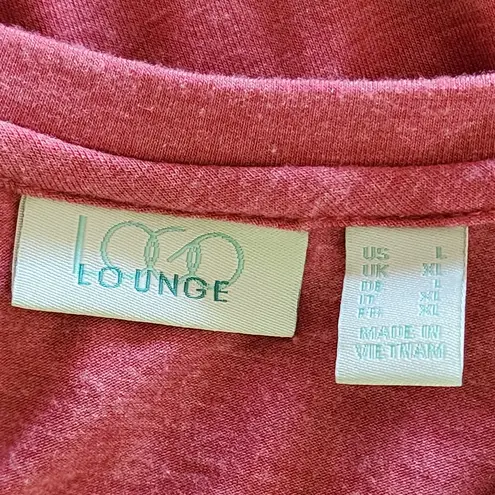 LOGO By Lori Goldstein LOGO Lori Goldstein Strawberry Heather Jersey Knit Jumpsuit Size Large