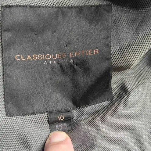 Classiques Entier Atelier Gray Blazer 100% Virgin Wool Woman's Size 10 - Image 12