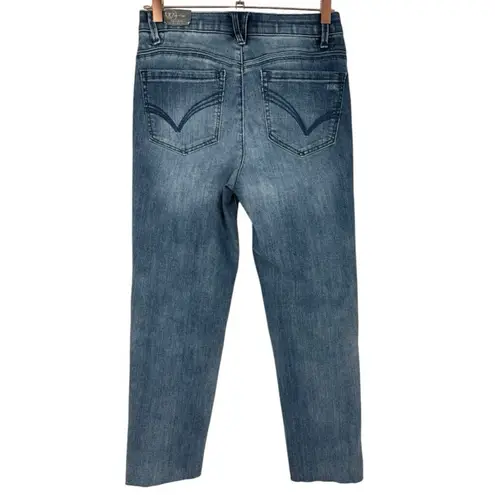 NWT Wit & Wisdom Ab Solution Luxe Touch High Rise Slim Straight Jeans Size 0P Blue - Image 2