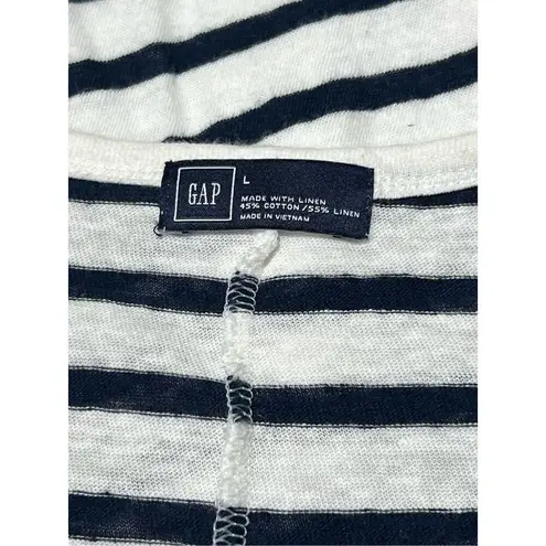 Gap  Linen-cotton stripe tie dress