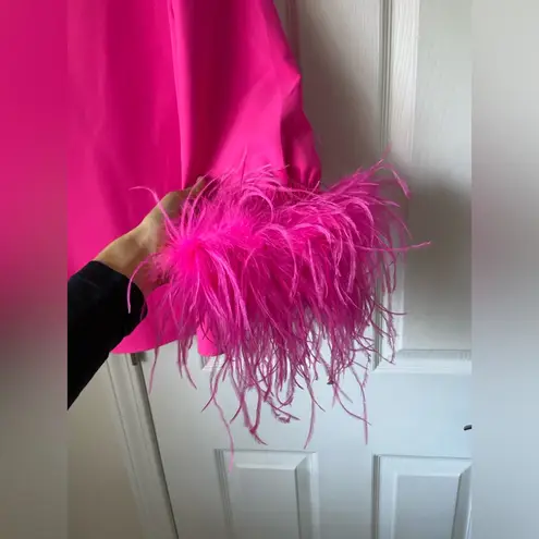 Tuckernuck Hot Pink Feather Easton Blouse size M Size M