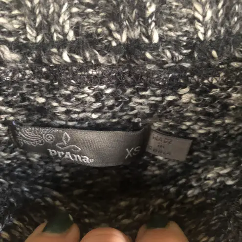 prAna | Black & Gray Rena Knit Sweater Skirt