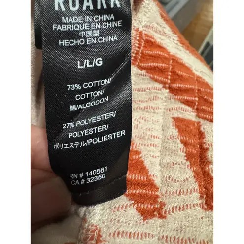 Roark Women’s Terra Terry Cloth Shorts – Sunburst Print – Size L Orange Size L