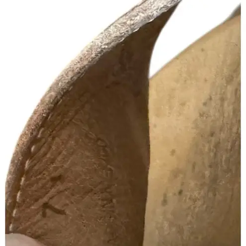 Bed Stu Women's Sandals Vtg Leather Open Toe Flat Slip On Ankle Strap Tan Sz. 7