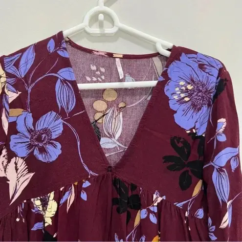 Free People  Bella Floral Printed Tunic Top xs