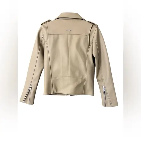 DEADWOOD River Desserto Cactus Leather Biker Jacket vegan nwot Tan Size XS