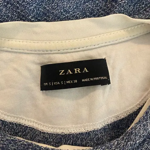 Zara Women’s Blue Heather Short Sleeve Layered T