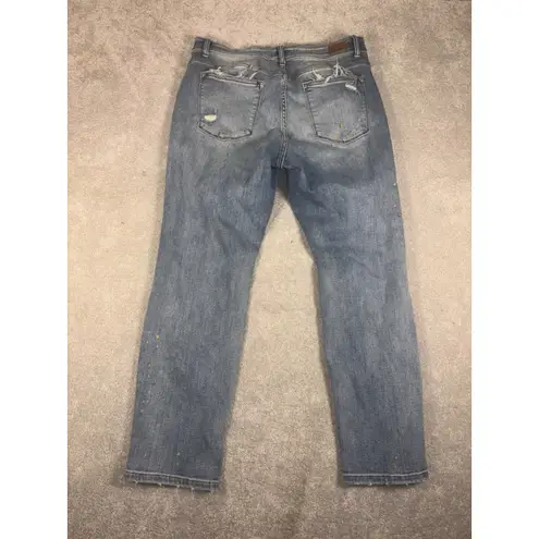 Judy Blue Jeans Women's 18w Rainbow Skies Paint Splatter Boyfriend Fit Grunge