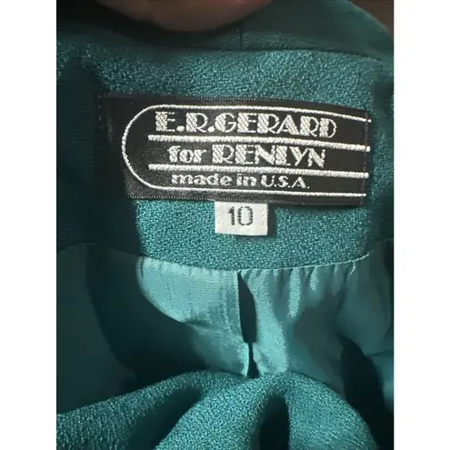 E.R.GERDARD for RELYN women’s teal suit Size 10 Blue