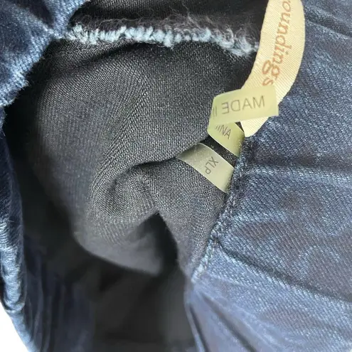 Soft Surroundings Women’s Pull On Stretch Paisley Jeans in Blue Size XLP