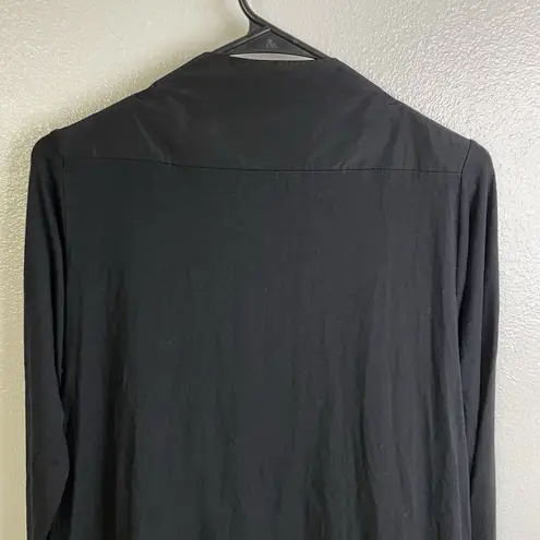 Sun Kim Jacket XS Black Full Zip Oversized Pockets Lagenlook Womens