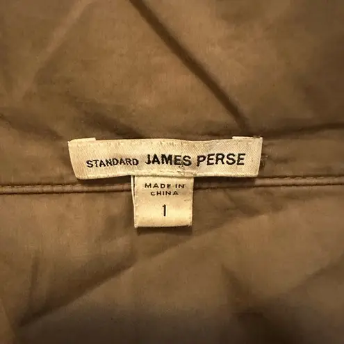 James Perse  Military Green Cotton Twill Parka Size S