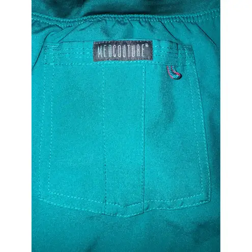MedCouture Teal Scrub Pants Women's Relaxed Fit Cargo Drawstring Waist Pockets