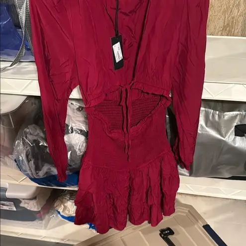 Mixology  were all pretty girls dress ruched the front ruffle mini medium NWT - Image 3