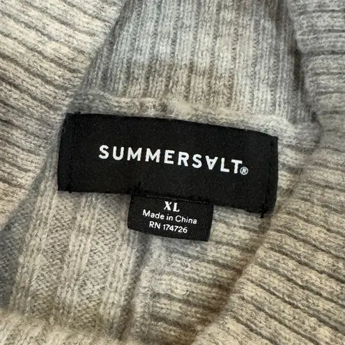 Summersalt The Luxe Cashmere Blend Funnel Neck Sweater wolf gray size XL
