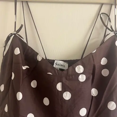 ✨EN SAISON Polka Dot Sz Large Dress✨ Brown