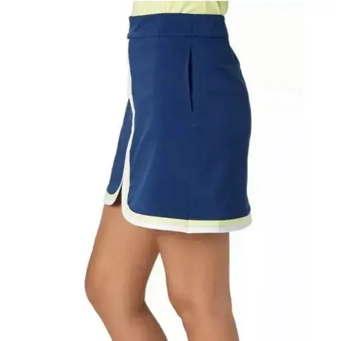 Lady Hagen Missy Water Color Colorblock Golf Skirt Skort Navy Size 4