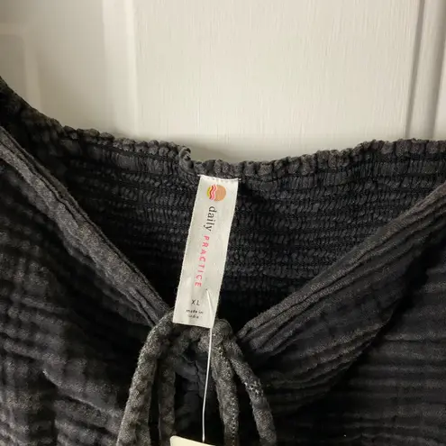 Daily Practice from Anthropologie Black Cropped Bra Top Size XL New